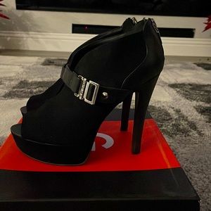G by Guess black open toe bootie